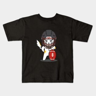 american football cat Kids T-Shirt